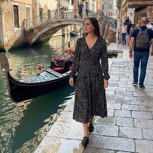 Missguided Elegant Maxi Black and White Women's Dress Sz 6